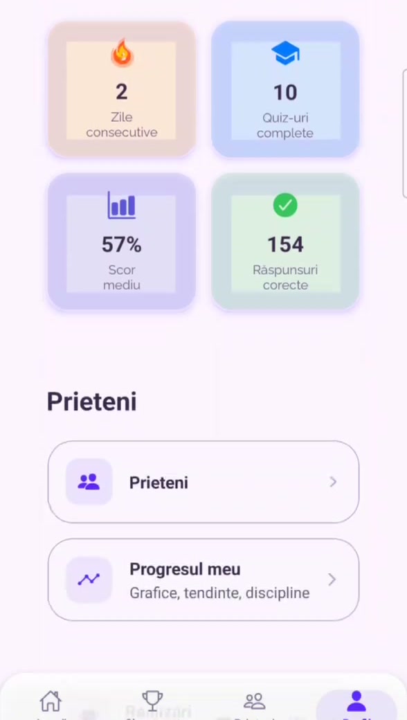 Progress and statistics